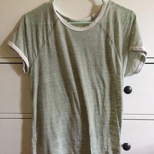 American Eagle green and white medium t-shirt